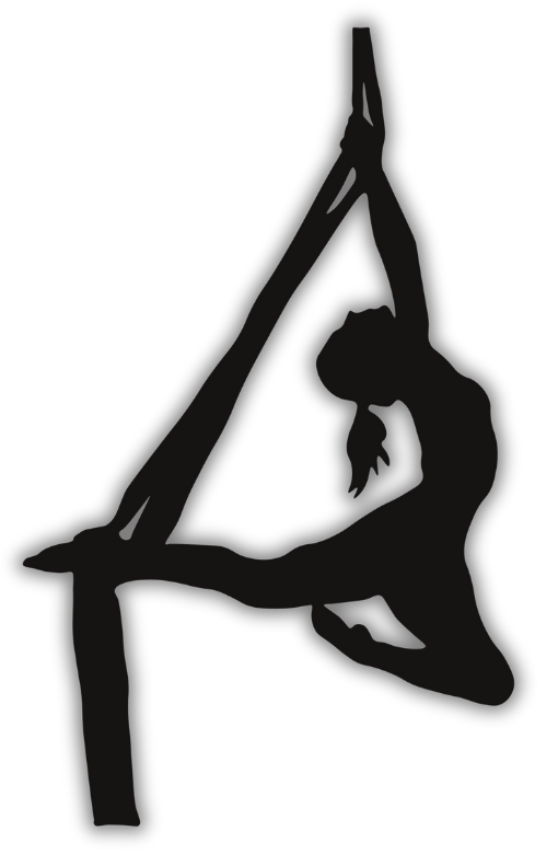 Silhouette of aerial dancer